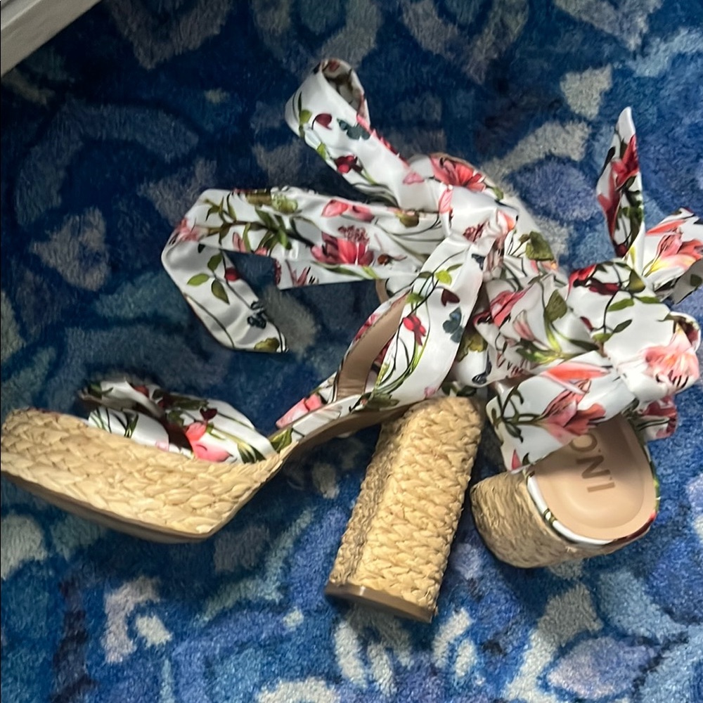 Floral Wedge Sandals